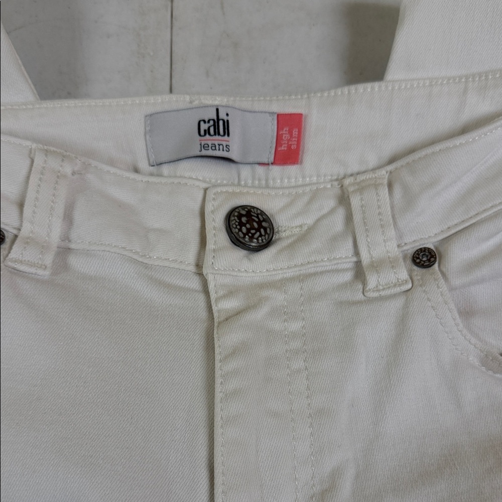 CAbi Cream High Slim Jeans